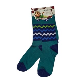 Contempo Christmas Knee High Socks 1 Pair One Size New